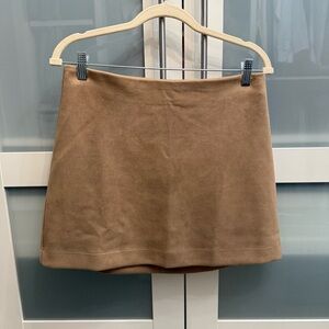 Pink Lily Tan A-Line Skirt